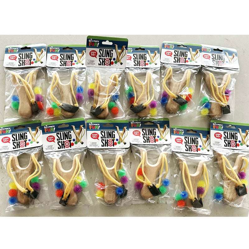 ITEM NUMBER 023669 WOODEN SLING SHOT 12 PIECES PER PACK