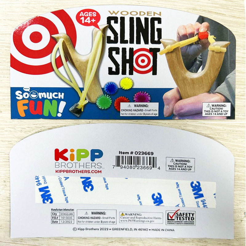 ITEM NUMBER 023669 WOODEN SLING SHOT 12 PIECES PER PACK