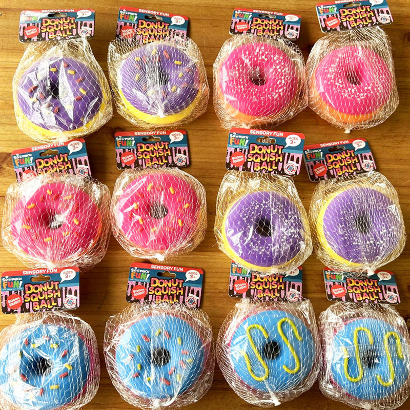 ITEM NUMBER 023675 DONUT SQUISH BALL 12 PIECES PER PACK