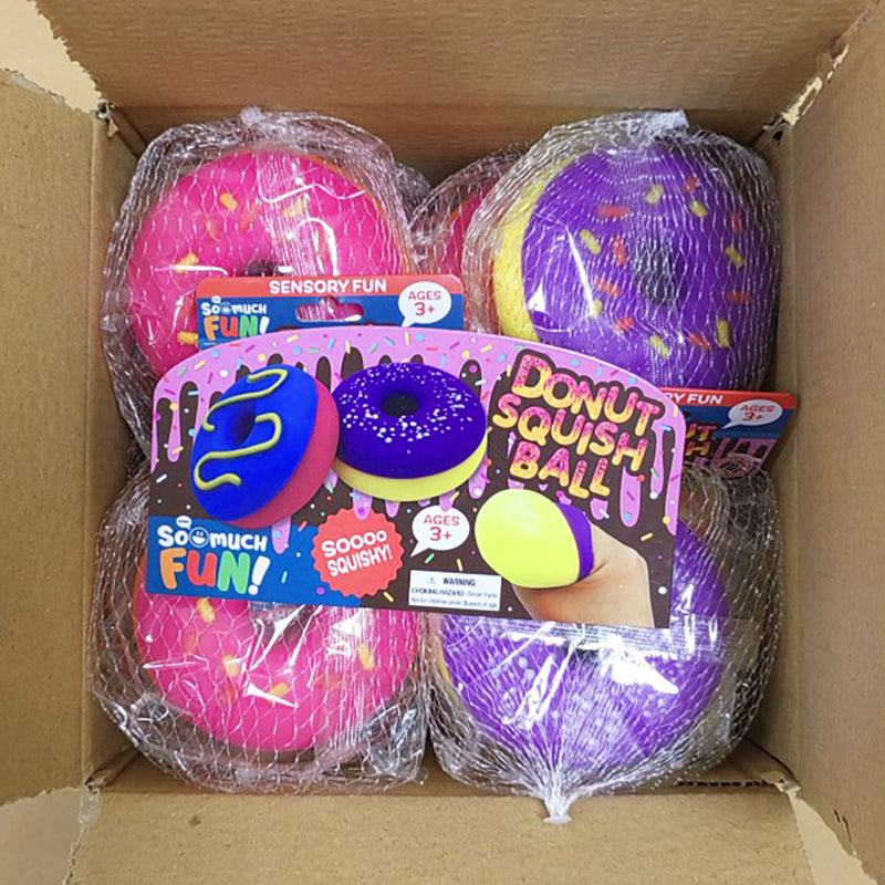 ITEM NUMBER 023675 DONUT SQUISH BALL 12 PIECES PER PACK