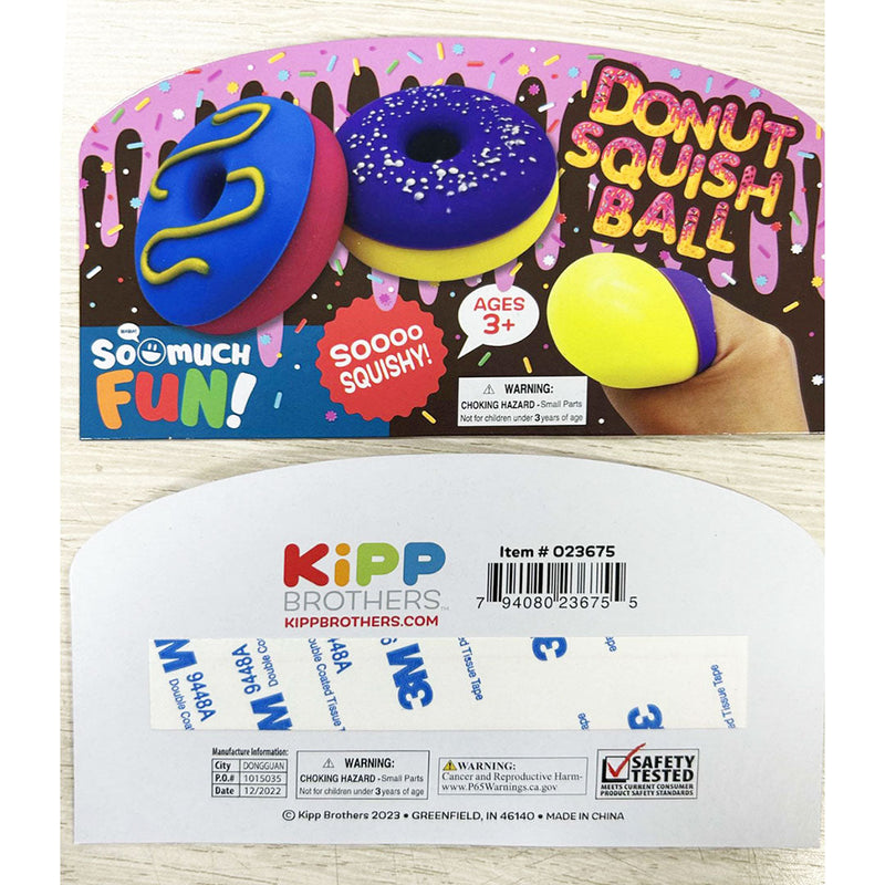 ITEM NUMBER 023675 DONUT SQUISH BALL 12 PIECES PER PACK