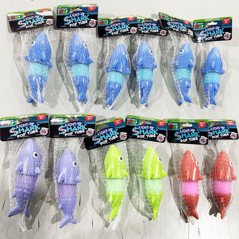 ITEM NUMBER 023683 LIGHT UP BENDY SHARK 12 PIECES PER PACK