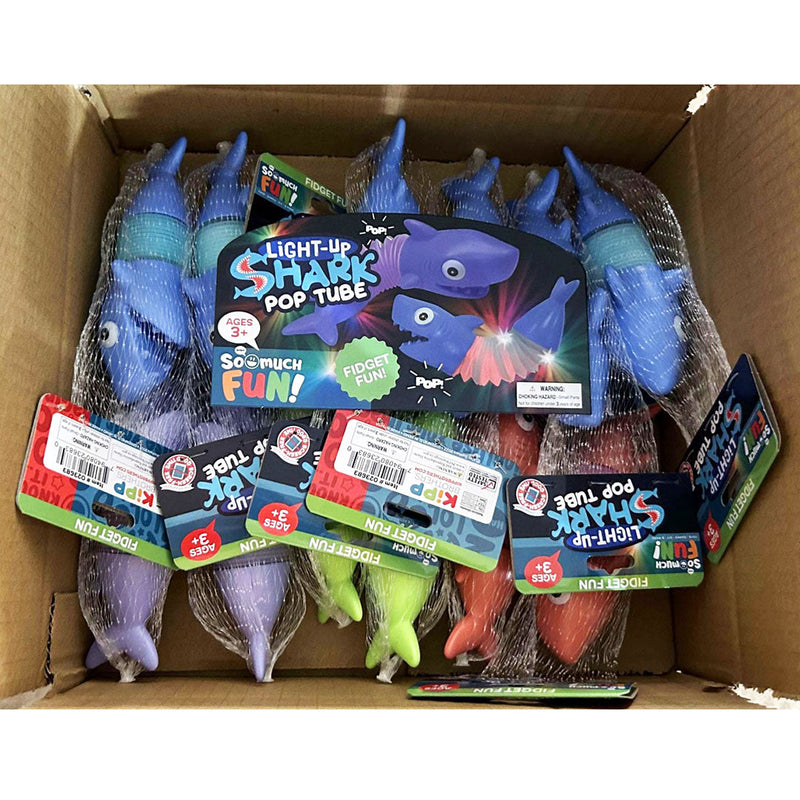 ITEM NUMBER 023683 LIGHT UP BENDY SHARK 12 PIECES PER PACK