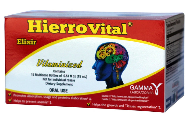 HIERRO-VITAL by GAMMA LABORATORIES (15 VIALS)