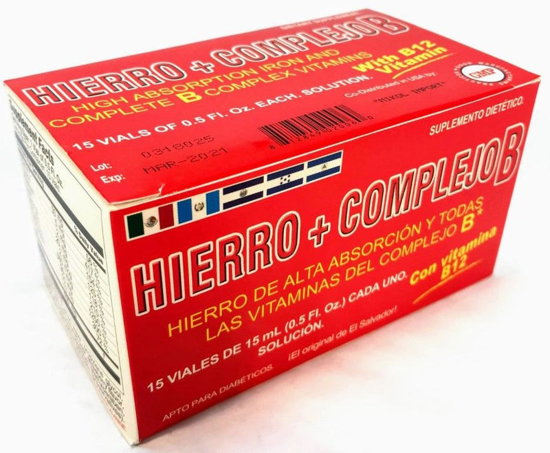 HIERRO + COMPLEJO B VIALES (15 VIALS)