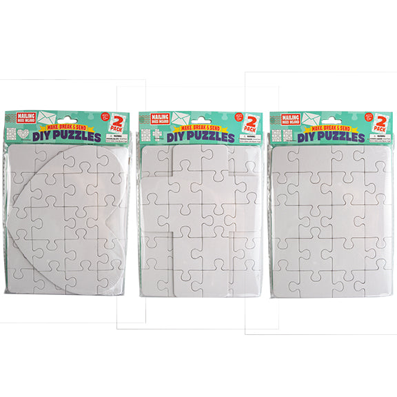 ITEM NUMBER 022039 DIY BLANK PUZZLE 2 PACK 12 PIECES PER DISPLAY