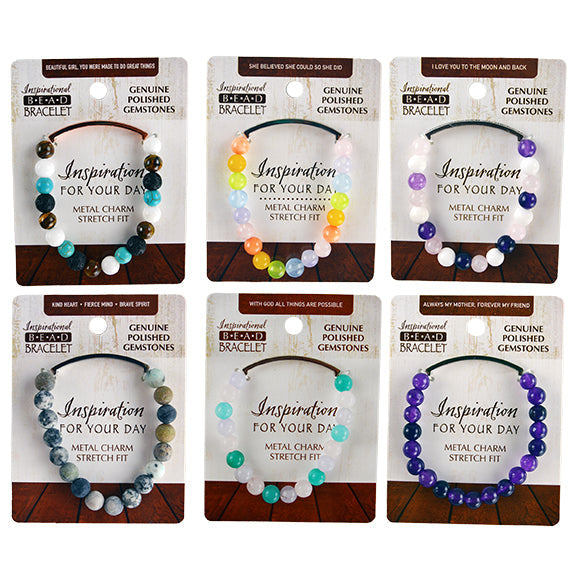 ITEM NUMBER 022142 INSPIRE BRACELET MIX B 6 PIECES PER DISPLAY