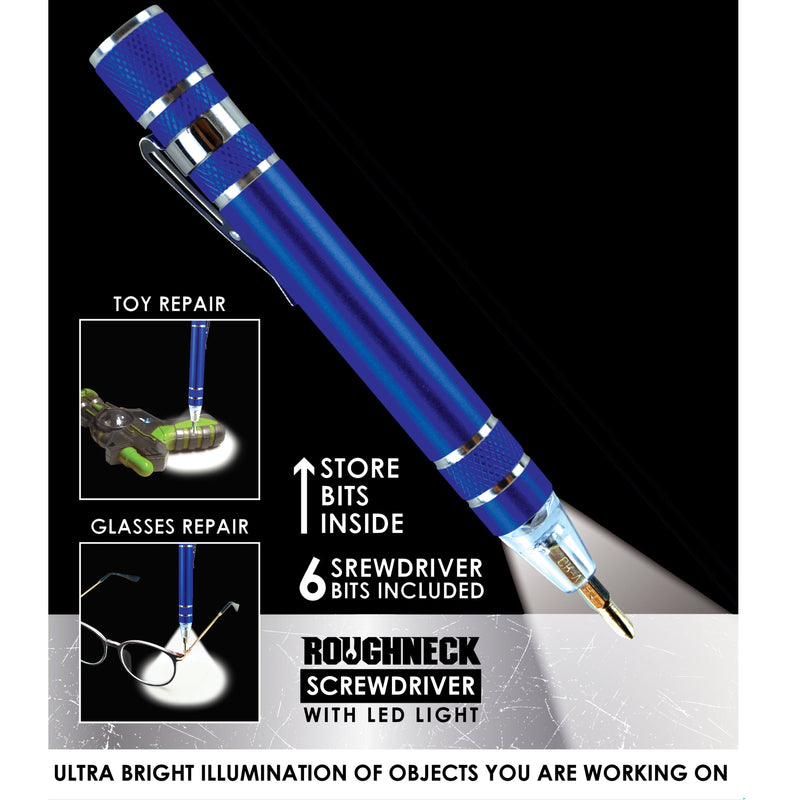 ITEM NUMBER 022802 SCREWDRIVER LED TOOL LIGHT 6 PIECES PER DISPLAY