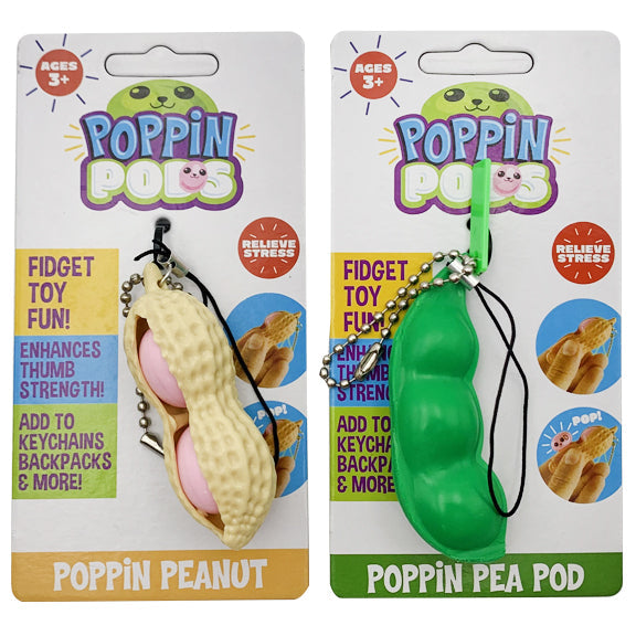 ITEM NUMBER 022862 FIDGET STRING BEANS POPPIN PODS 24 PIECES PER DISPLAY