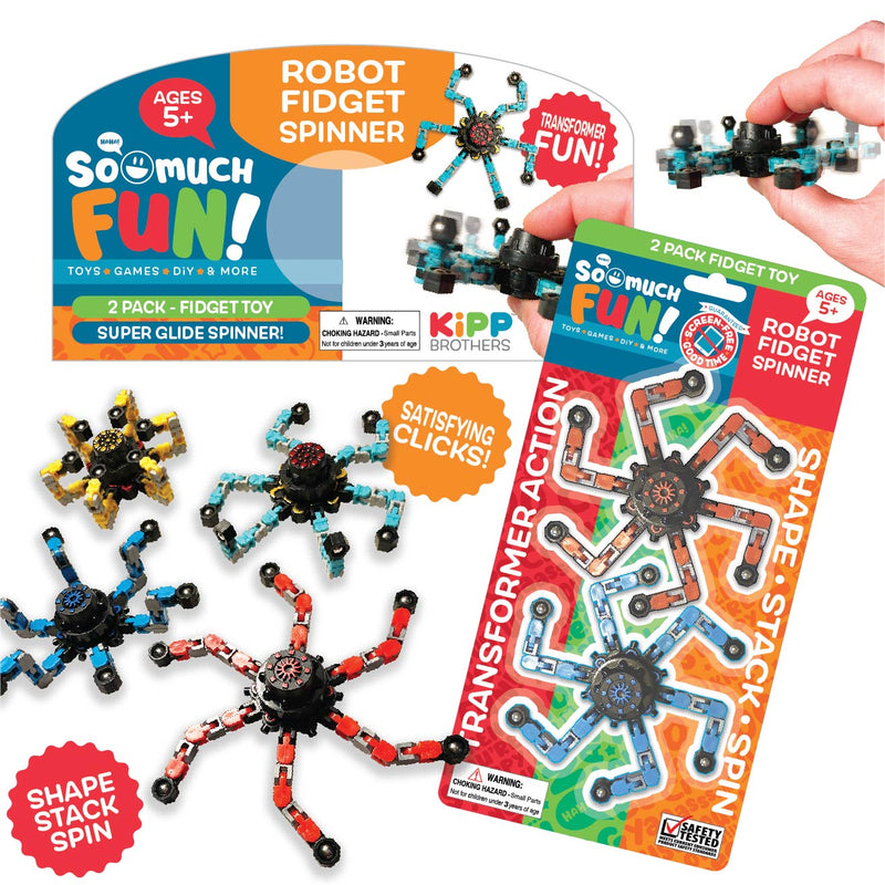 ITEM NUMBER 023023 MICRO ROBOT SPINNER 2 PACK 12 PIECES PER PACK