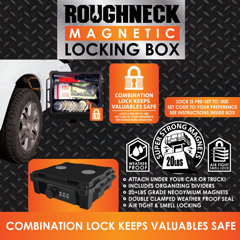 ITEM NUMBER 023099 ROUGHNECK MAGNETIC LOCKING BOX 6 PIECES PER DISPLAY