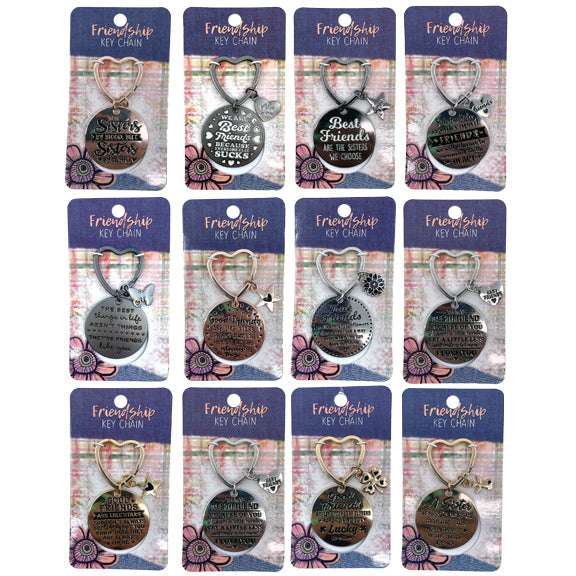 ITEM NUMBER 023122 FRIENDSHIP KEYCHAIN 12 PIECES PER DISPLAY