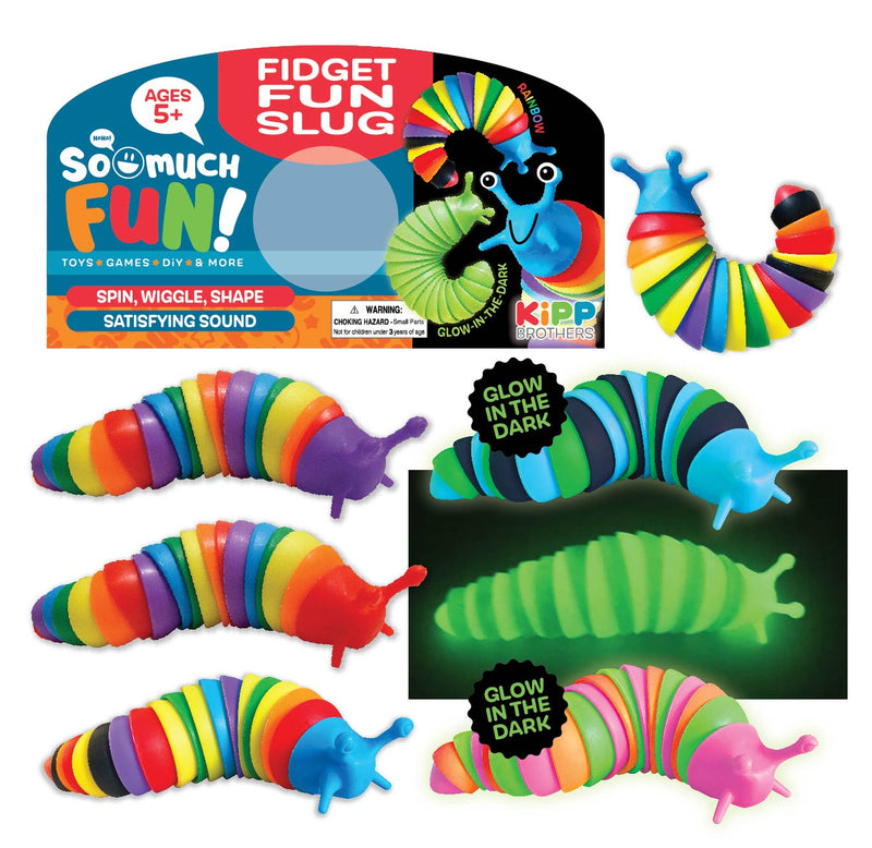 ITEM NUMBER 023243 SENSORY SLUG FIDGET FUN TOY 12 PIECES PER DISPLAY