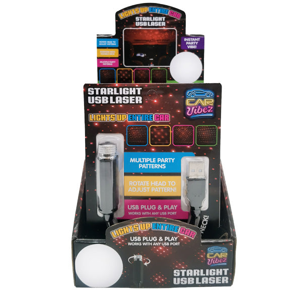 ITEM NUMBER 023306 CAR STARLIGHT MOOD LIGHT USB 6 PIECES PER DISPLAY