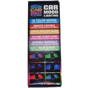 ITEM NUMBER 023307 CAR MOOD LIGHTING 6 PIECES PER DISPLAY