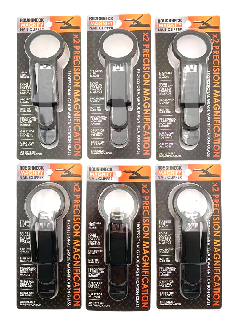 ITEM NUMBER 023527 ROUGHNECK MAGNIFYING NAIL CLIPPERS 6 PIECES PER DISPLAY