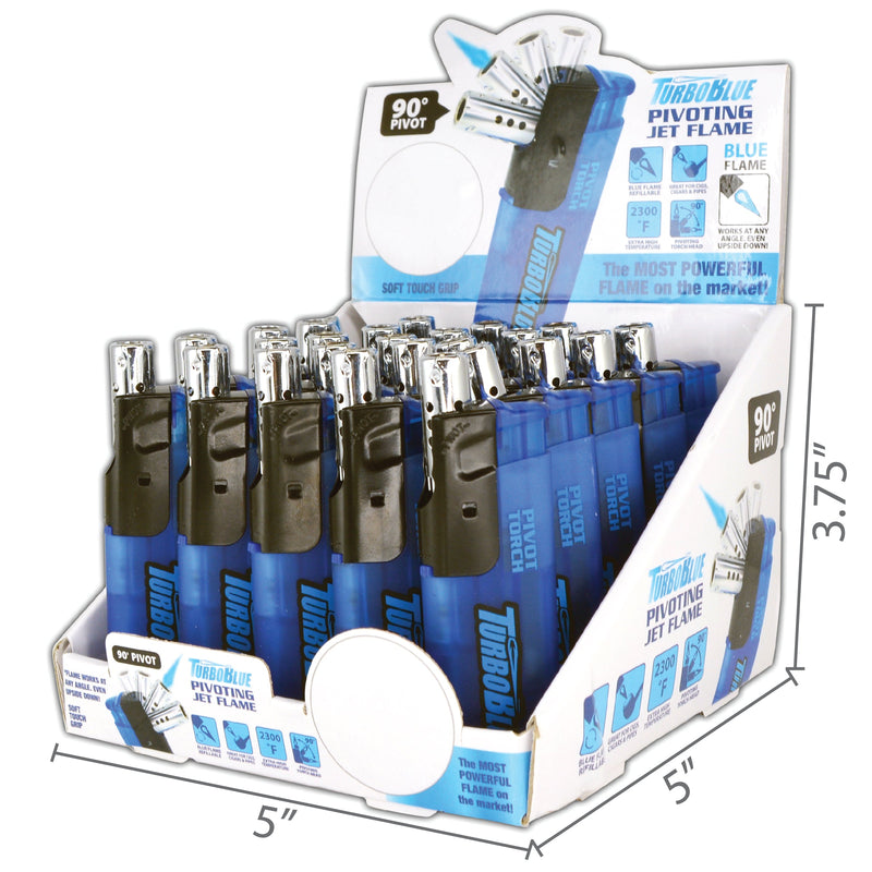 ITEM NUMBER 023881 PIVOT TORCH BLUE JET FLAME LIGHTER 25 PIECES PER DISPLAY