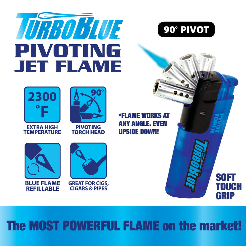 ITEM NUMBER 023881 PIVOT TORCH BLUE JET FLAME LIGHTER 25 PIECES PER DISPLAY