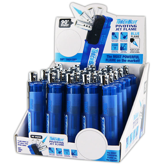 ITEM NUMBER 023881 PIVOT TORCH BLUE JET FLAME LIGHTER 25 PIECES PER DISPLAY