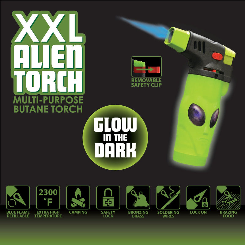 ITEM NUMBER 024811 MOLDED ALIEN XXL TORCH 12 PIECES PER DISPLAY