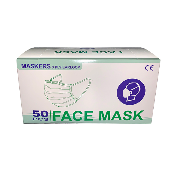 Case of 3 Level Disposable Protective Masks