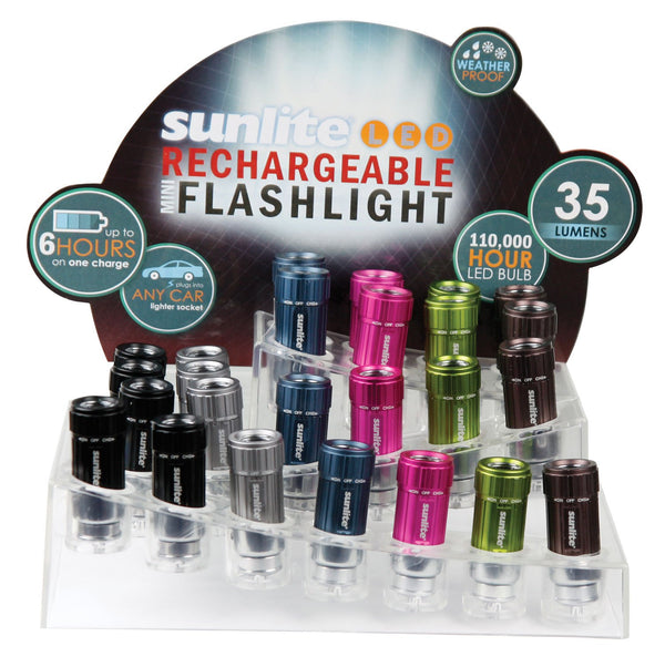 Mini Rechargeable Flashlight, 6-Hour Battery Life, Perfect For Cars (25 Pack)