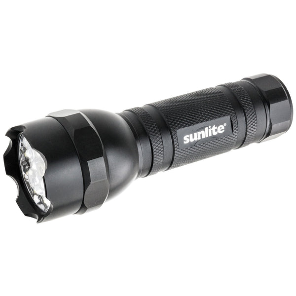 Tactical Flashlight with 4-Modes, Flashlight, Strobe, Green Light, Red Laser, Water Resistant