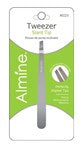 ALMINE TWEEZERS SLANT TIP SATIN FINISH (CASE OF 6)