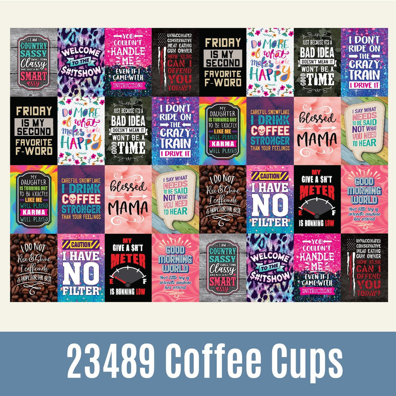 ITEM NUMBER 088415 PRINTED COFFEE MUGS FLOOR DISPLAY 24 PIECES PER DISPLAY