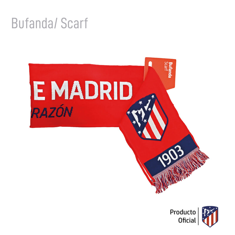 ATLETICO DE MADRID SCARF RED