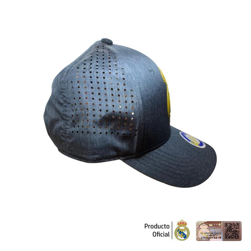 REAL MADRID HAT GRAY AND GOLD  WITH LOGO