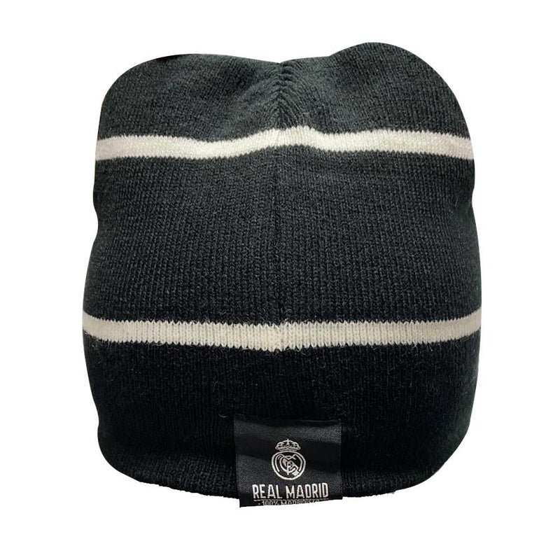 REAL MADRID BLACK AND WHITE REVERSIBLE BEANIE