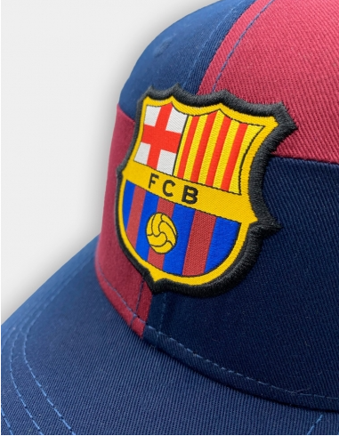 FC Barcelona Cap Adult Chess Red and Blue