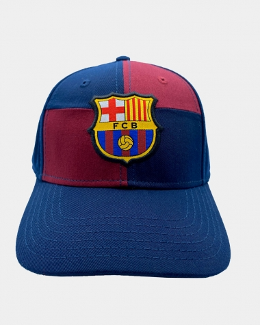 FC Barcelona Cap Adult Chess Red and Blue