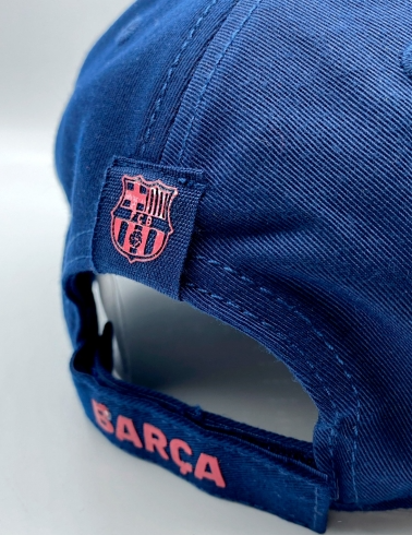 FC Barcelona Cap Adult Chess Red and Blue