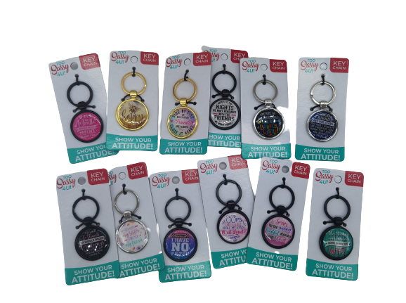 ITEM NUMBER 022901 METAL KEY CHAIN 12 PIECES PER DISPLAY