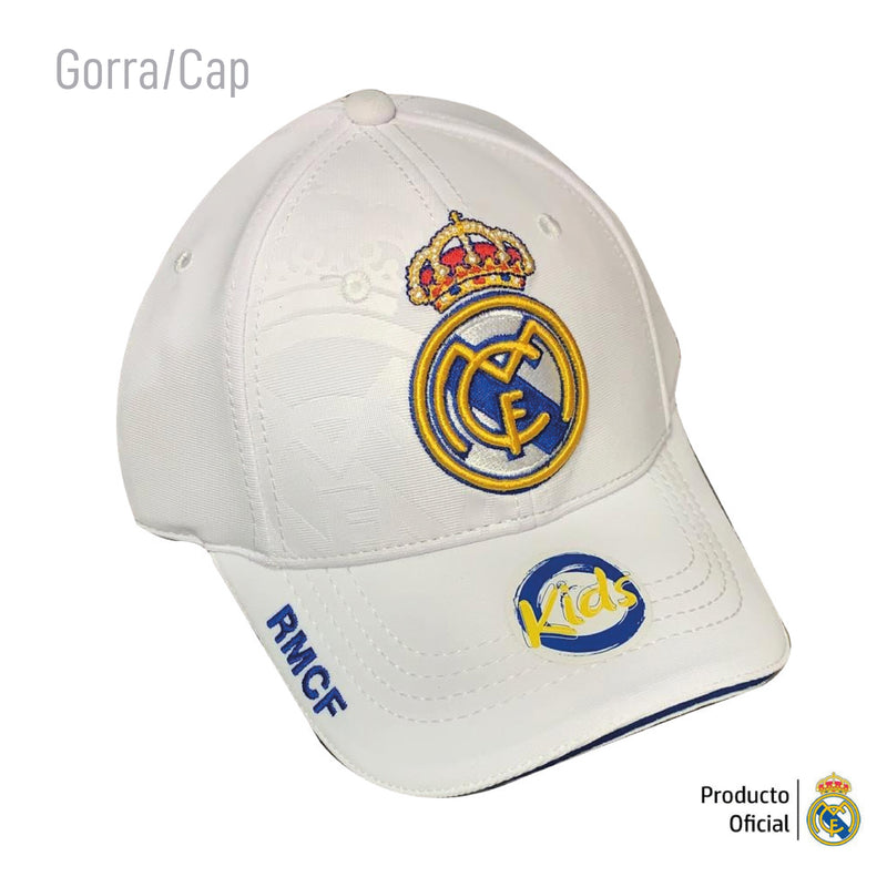 REAL MADRID HAT WHITE CLASSIC WITH LOGO