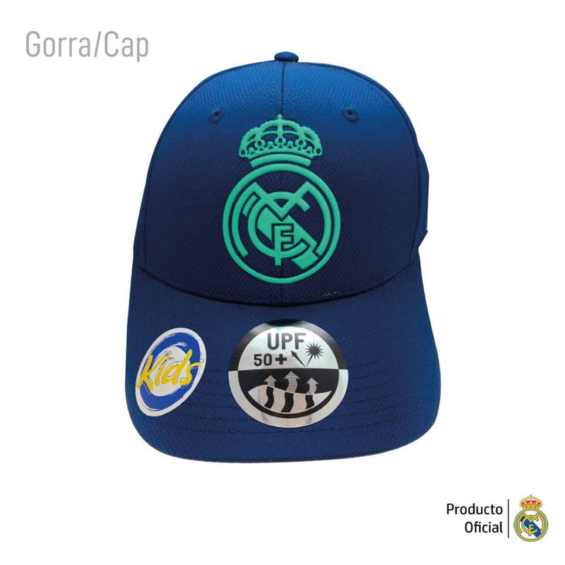 REAL MADRID HAT BLUE - GREEN  WITH LOGO