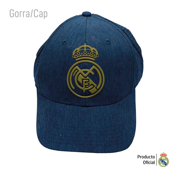 REAL MADRID HAT GRAY AND GOLD  WITH LOGO