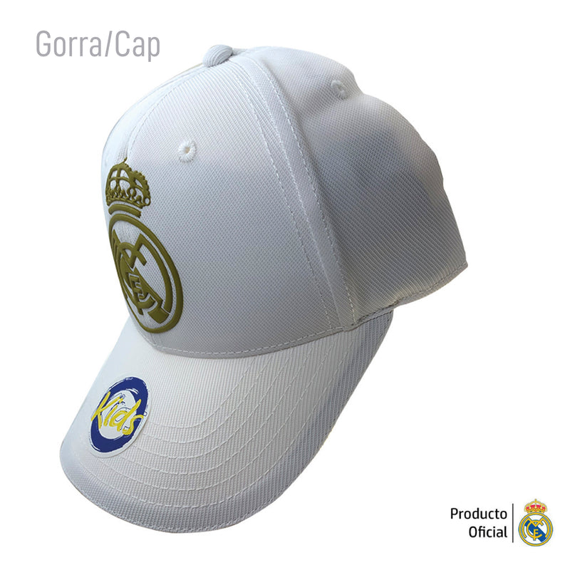 REAL MADRID HAT WHITE AND GOLD