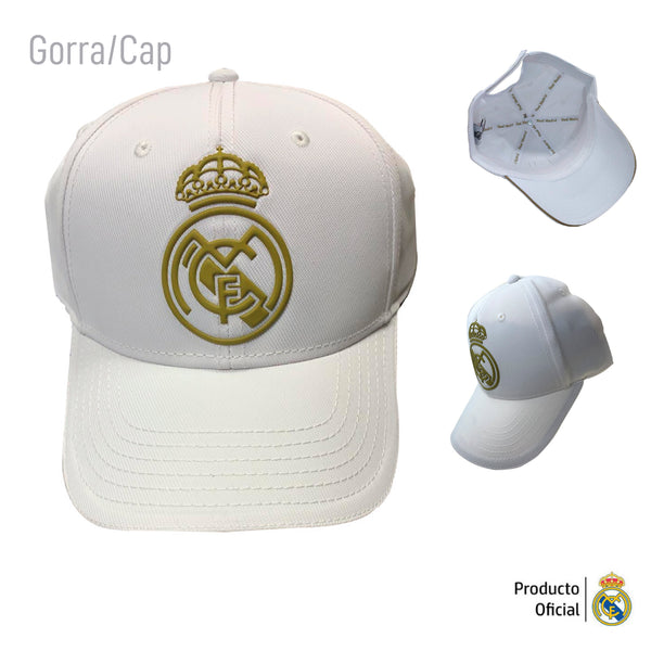 REAL MADRID HAT WHITE AND GOLD