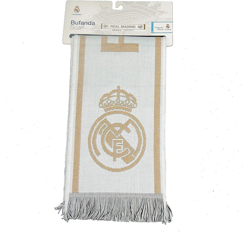 REAL MADRID SCARF WHITE AND GOLD