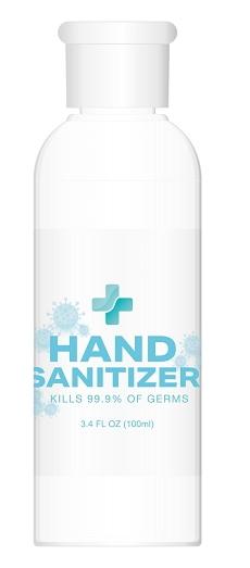 Hand Sanitizer Bottle 3.4 oz.