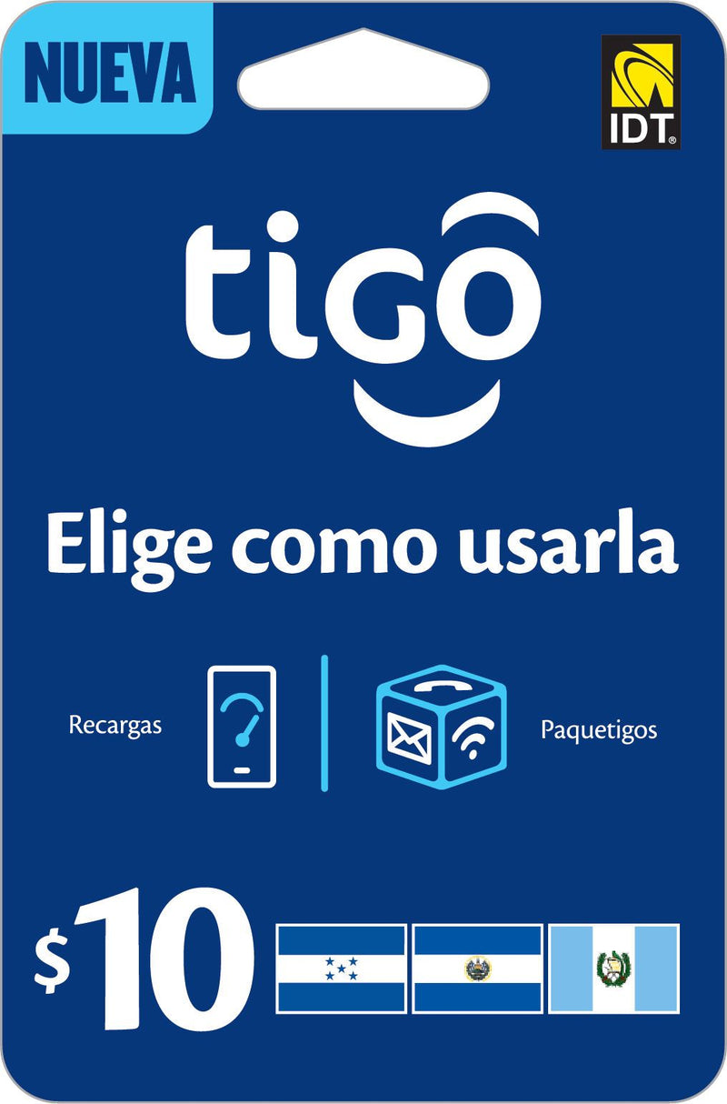 $10 Tigo universal top up card (50 Pack)