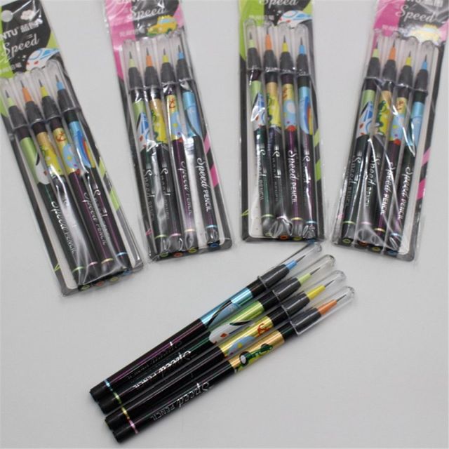 2-4pcs/set Cute Colorful Free-cut Pencil Cartoon Writing Pen Non-sharpening Pencil School Stationery Writing Pen Office Supplies