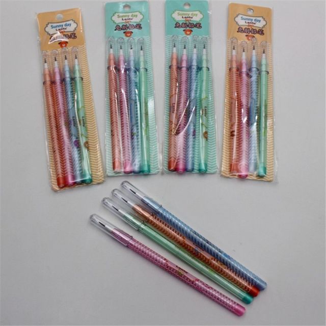 2-4pcs/set Cute Colorful Free-cut Pencil Cartoon Writing Pen Non-sharpening Pencil School Stationery Writing Pen Office Supplies